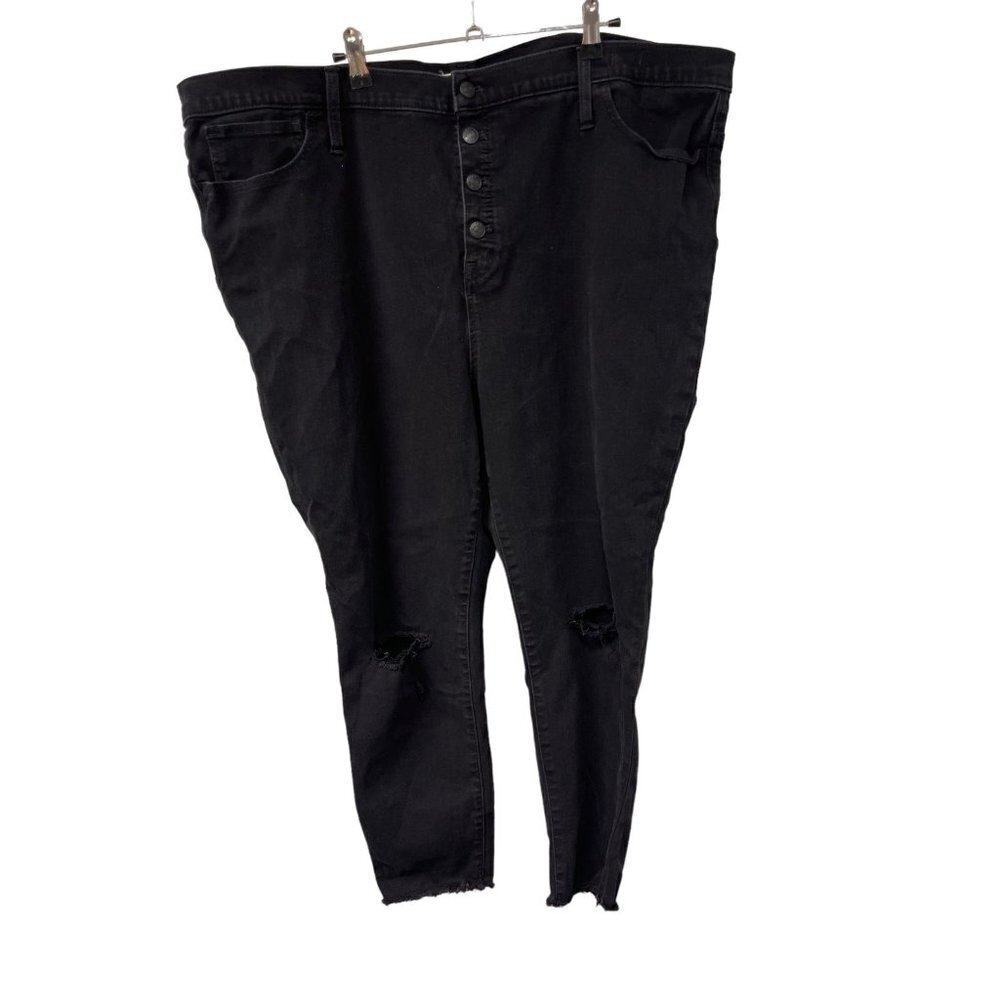 Madewell 10” High Rise Jegging Black Jeans Button Fly Women’s Plus Size 22W